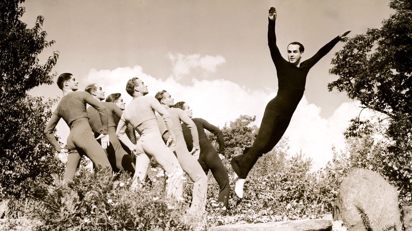 Ted Shawn and His Men Dancers in Dance of the Ages, 1938; Photo  Shapiro Studios