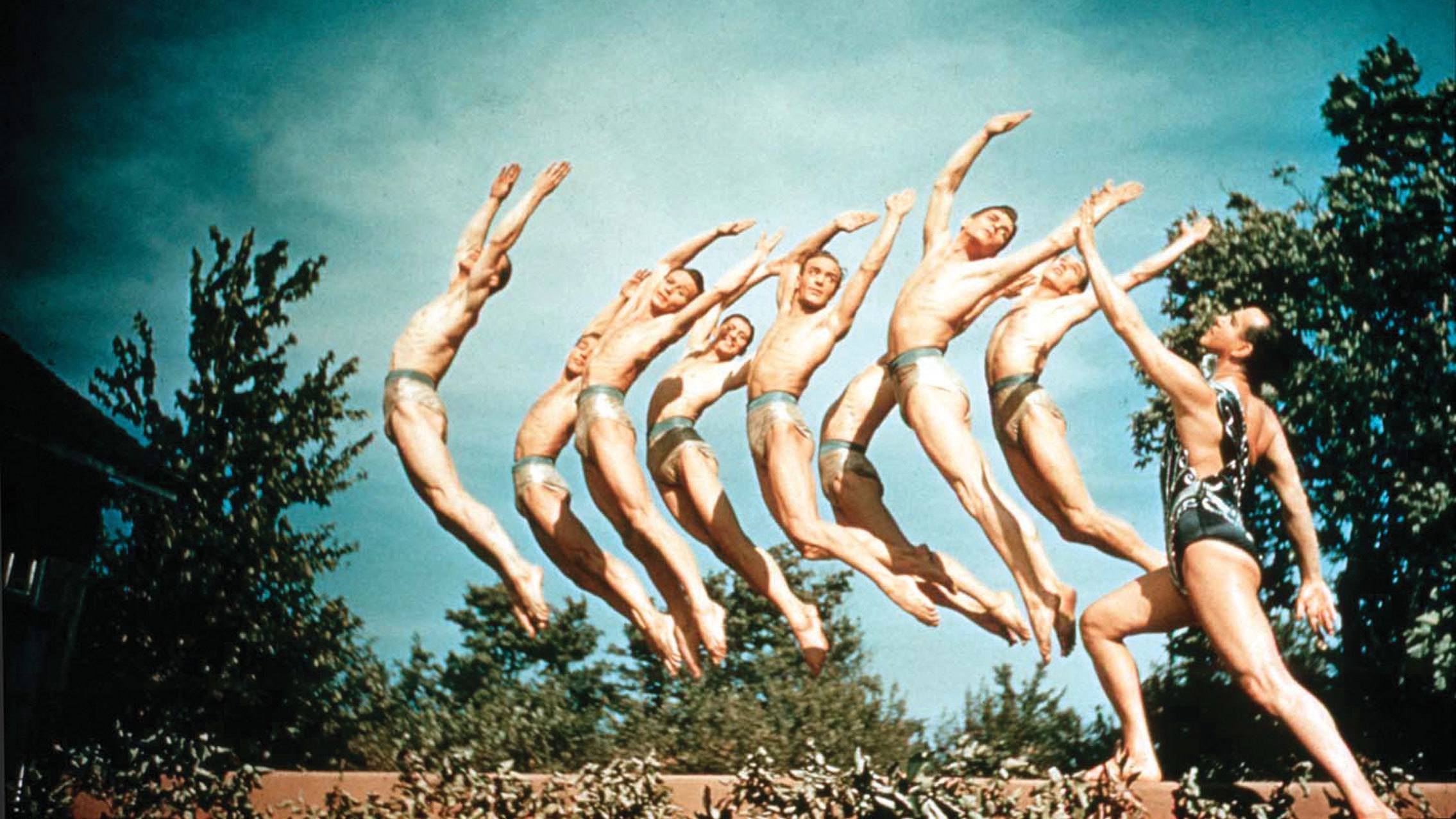 Ted Shawn and His Men Dancers in Dance of the Ages, 1939; photo John Lindquist, © Harvard Theatre Collection