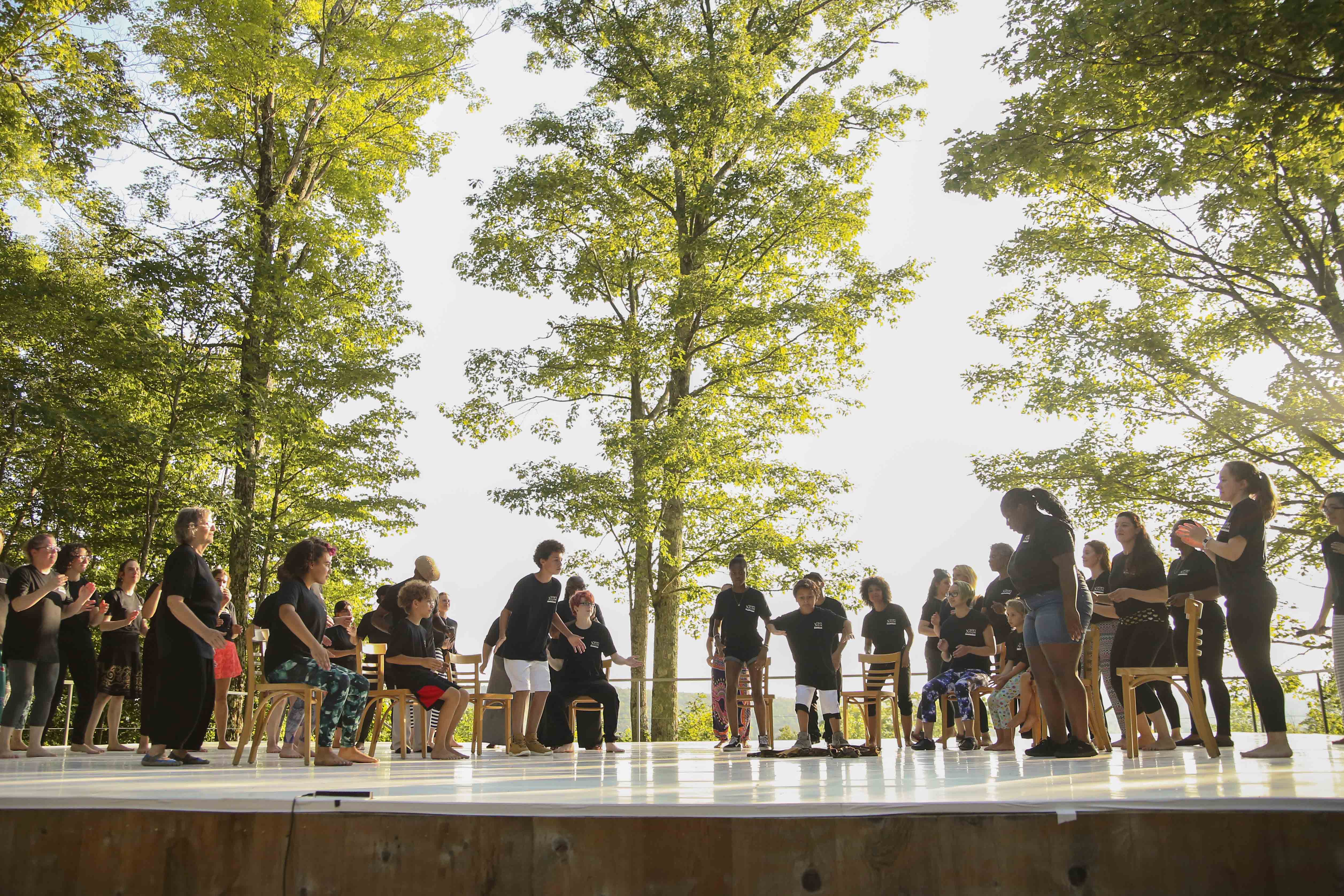 Pittsfield Moves! Community dancers performing at Inside/Out; photo Noor Eemaan