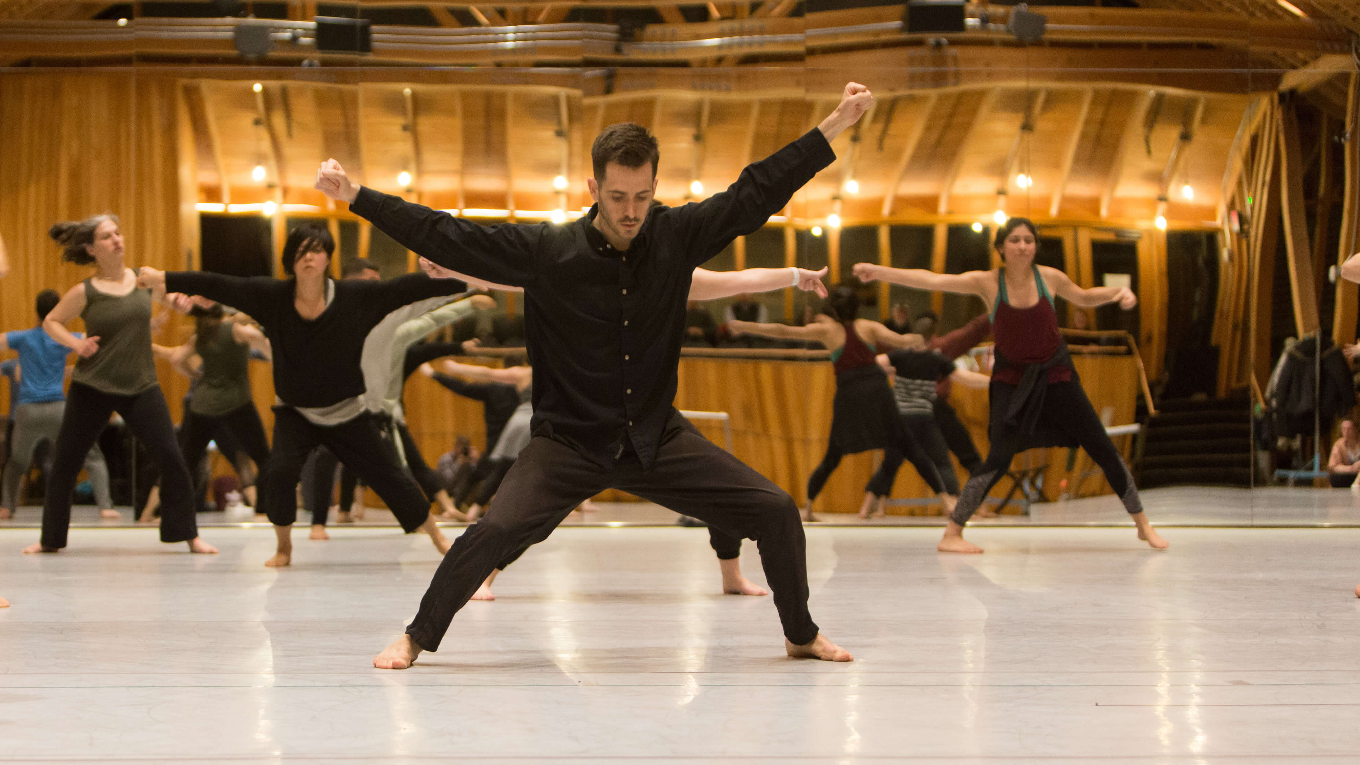Russell Lepley at the Akram Khan Master Class; photo Greg Nesbit