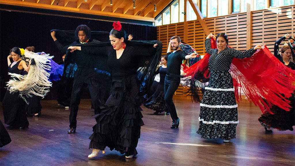 <small>Dancers of the Flamenco & Spanish Dance Program; photo Christopher Duggan</small>