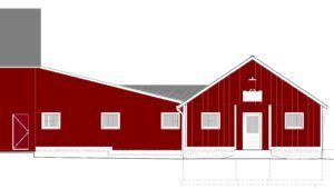 Blake's Barn expansion design; courtesy of Jones Whitsett Architects.