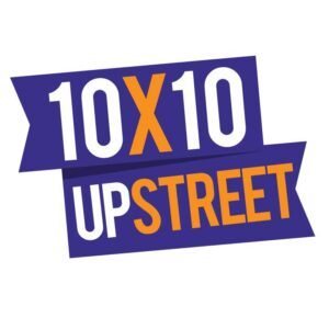 Logo for the 10x10 Pittsfield Upstreet Arts Festival