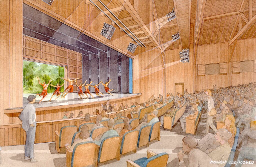 Ted Shawn Theatre rendering; Flansburgh Architects
