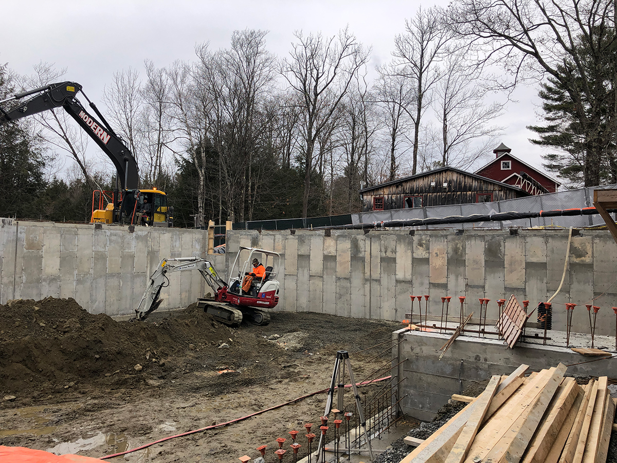 Renovation and construction on the historic Ted Shawn Theatre.