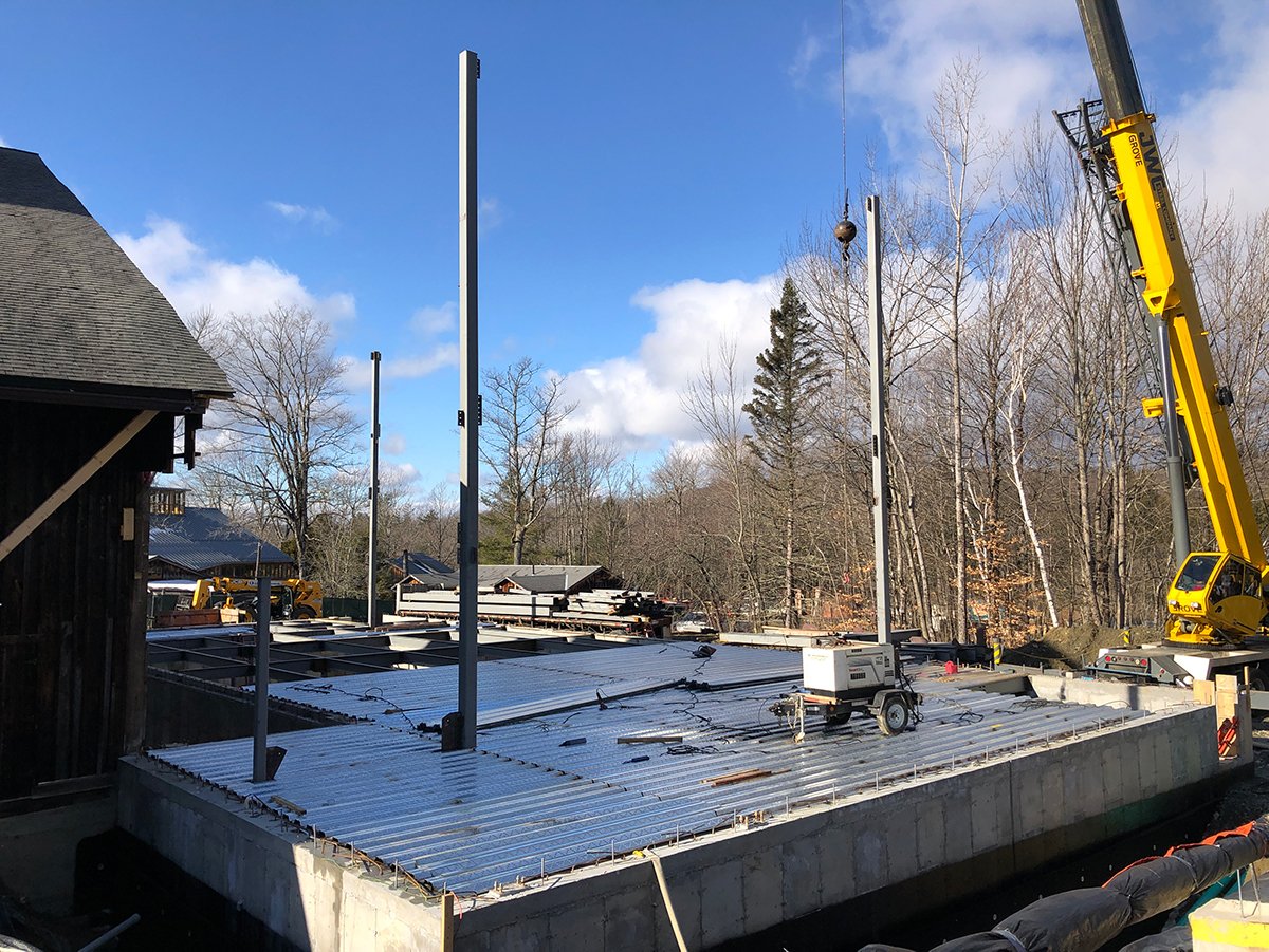 Renovation and construction on the historic Ted Shawn Theatre.