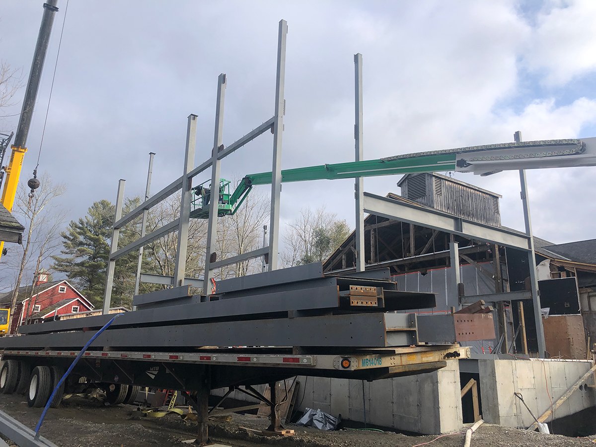 Renovation and construction on the historic Ted Shawn Theatre.