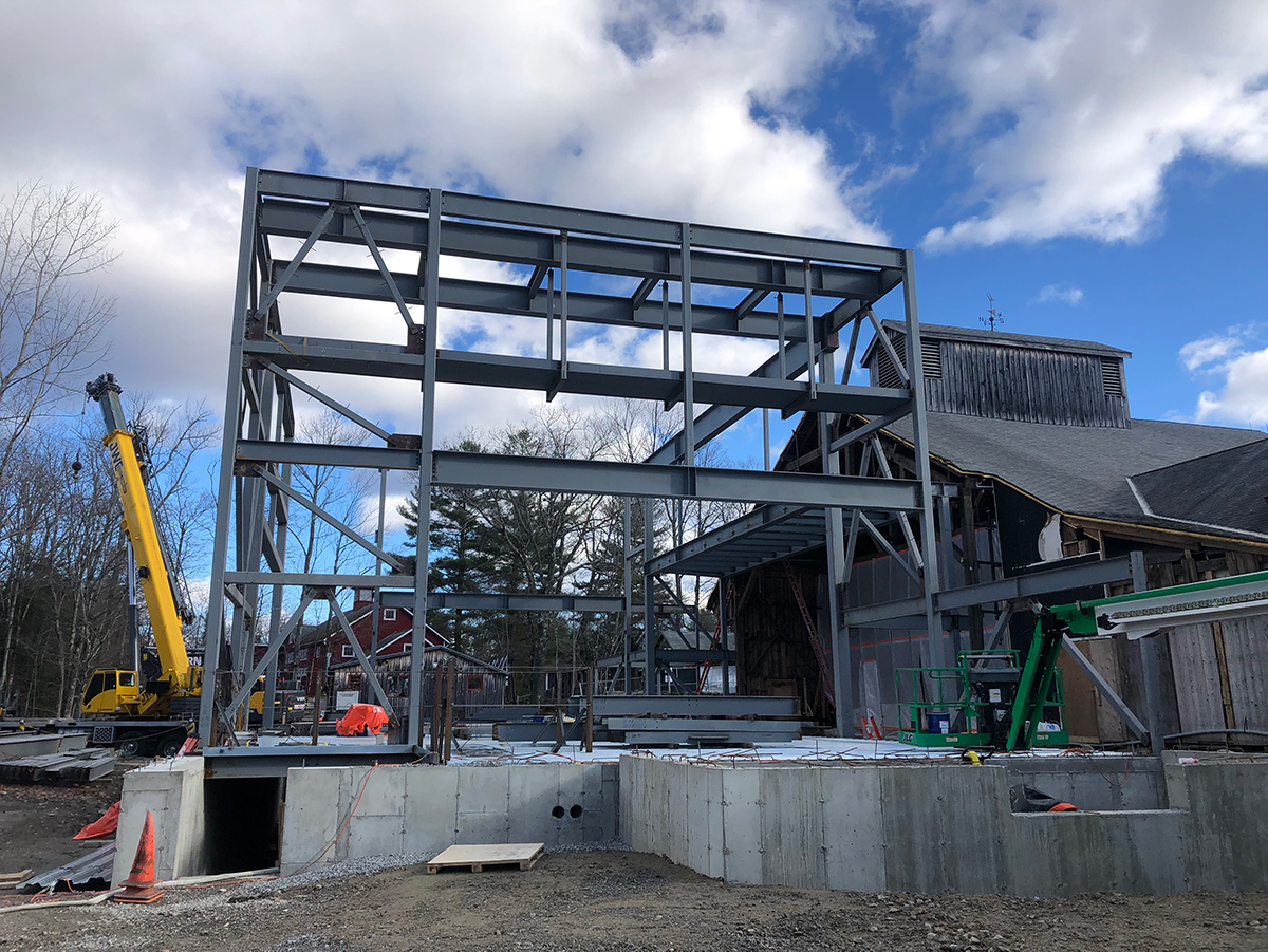 Renovation and construction on the historic Ted Shawn Theatre.