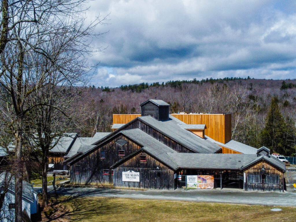 Renovation and construction on the historic Ted Shawn Theatre.