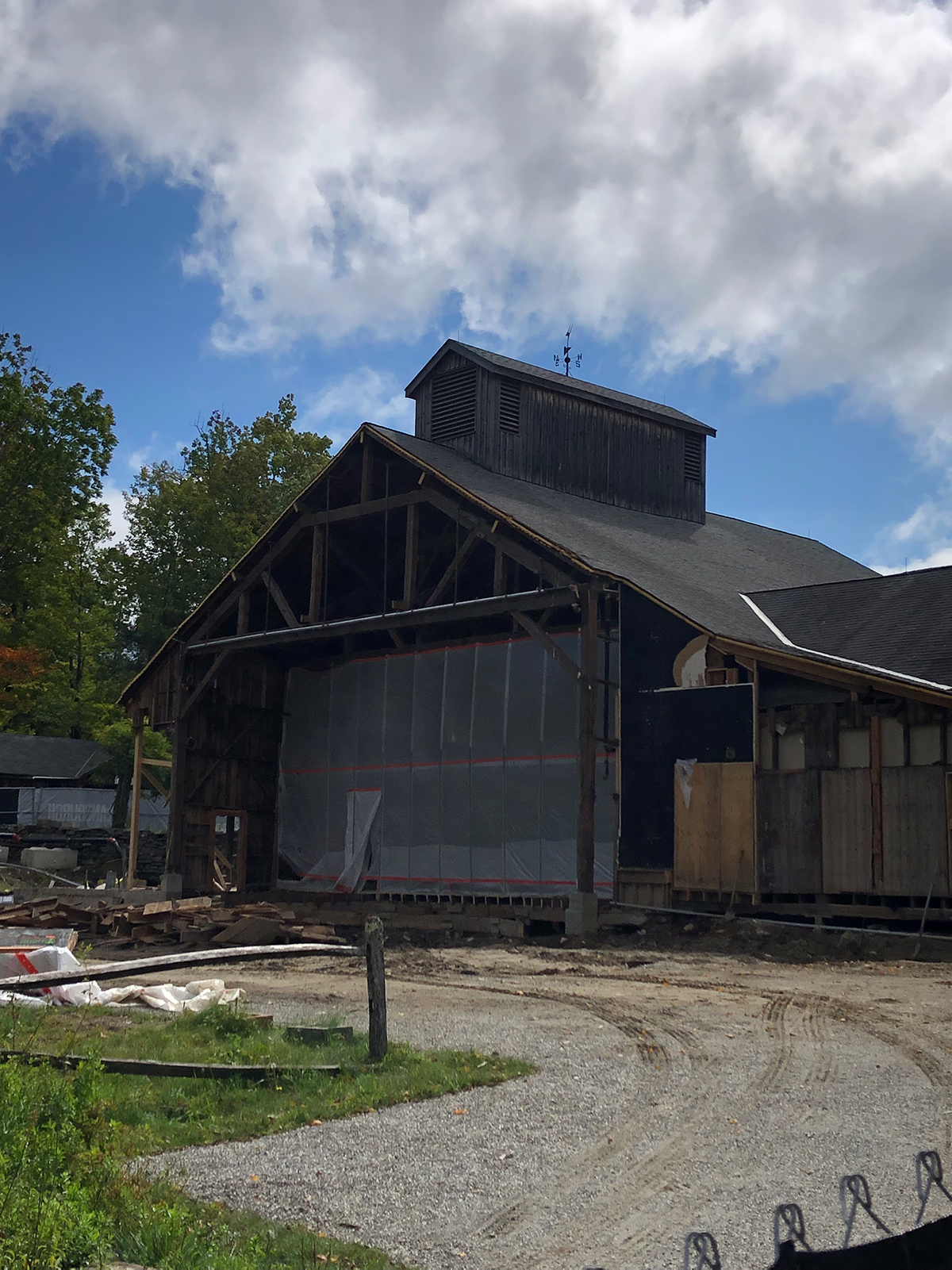 Renovation and construction on the historic Ted Shawn Theatre.