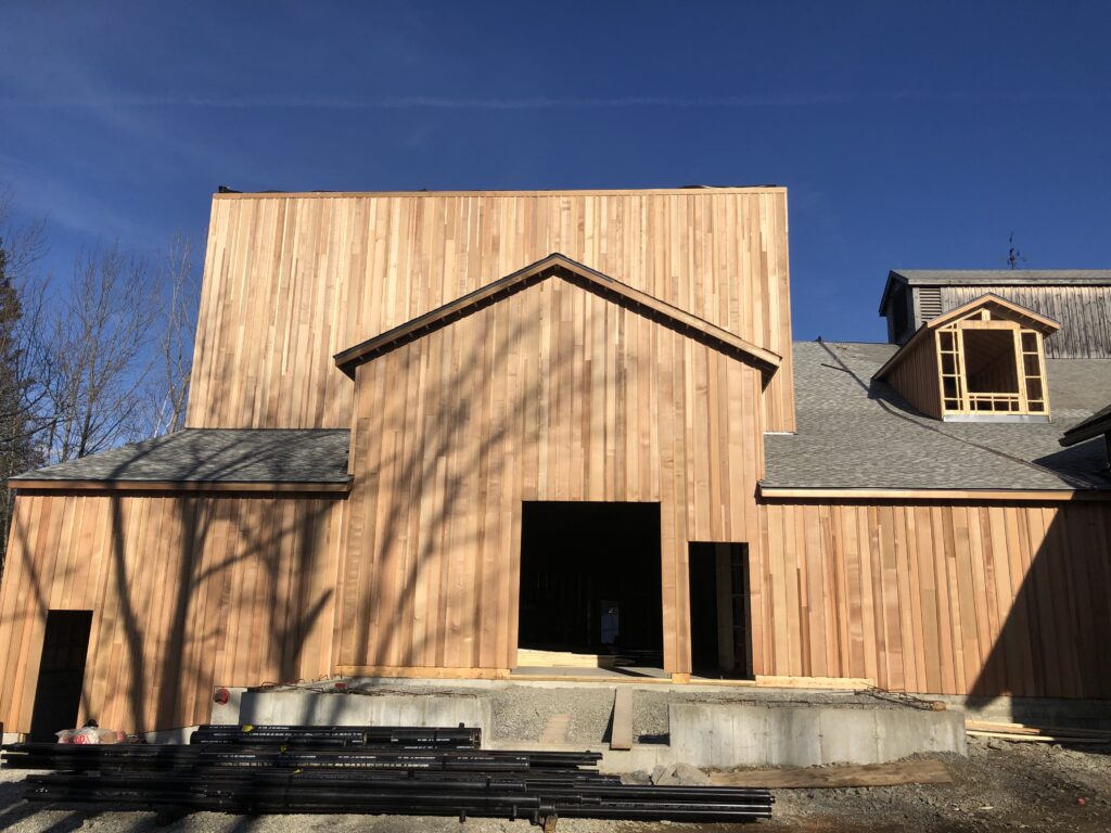 Renovation and construction on the historic Ted Shawn Theatre.