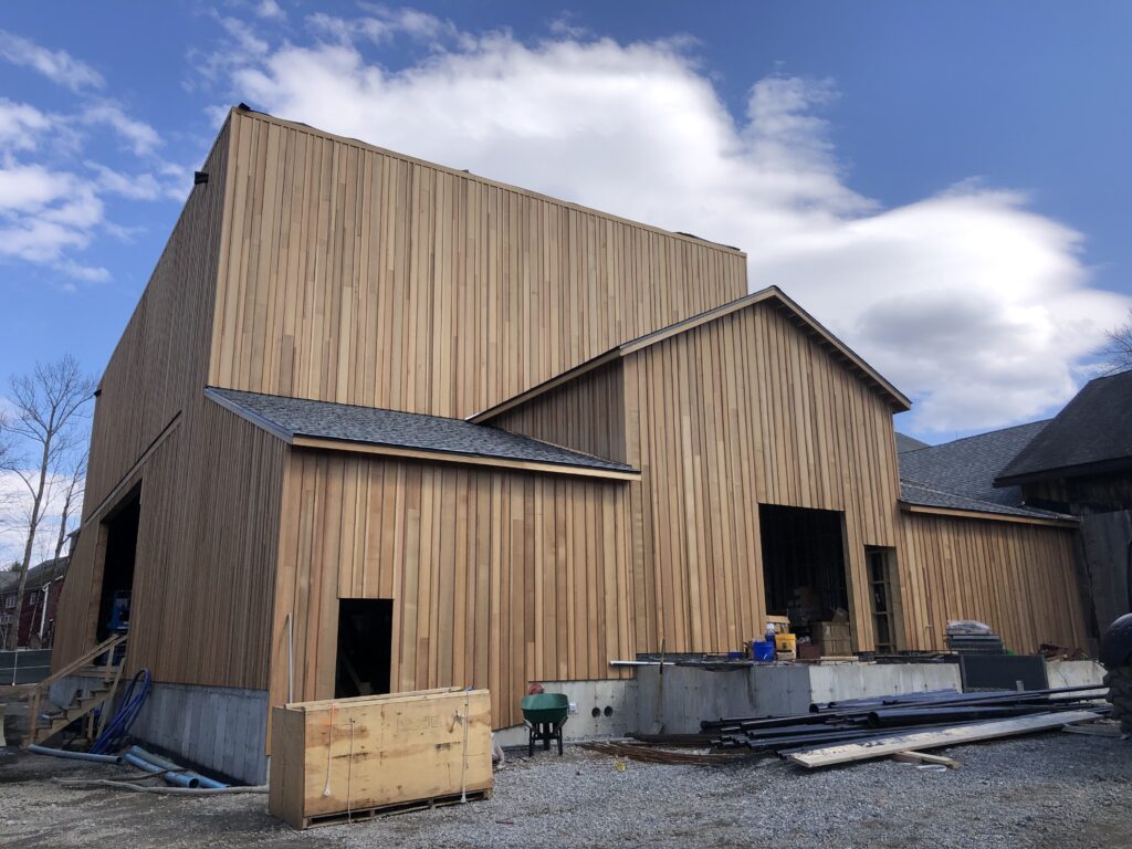 Renovation and construction on the historic Ted Shawn Theatre.