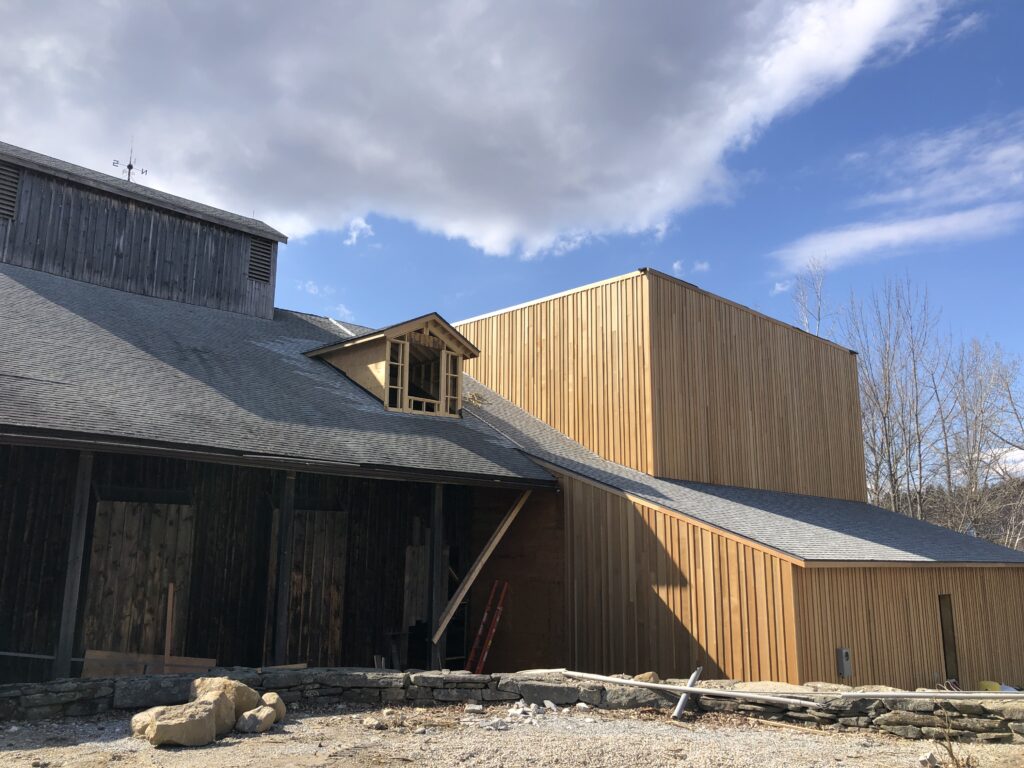 Renovation and construction on the historic Ted Shawn Theatre.