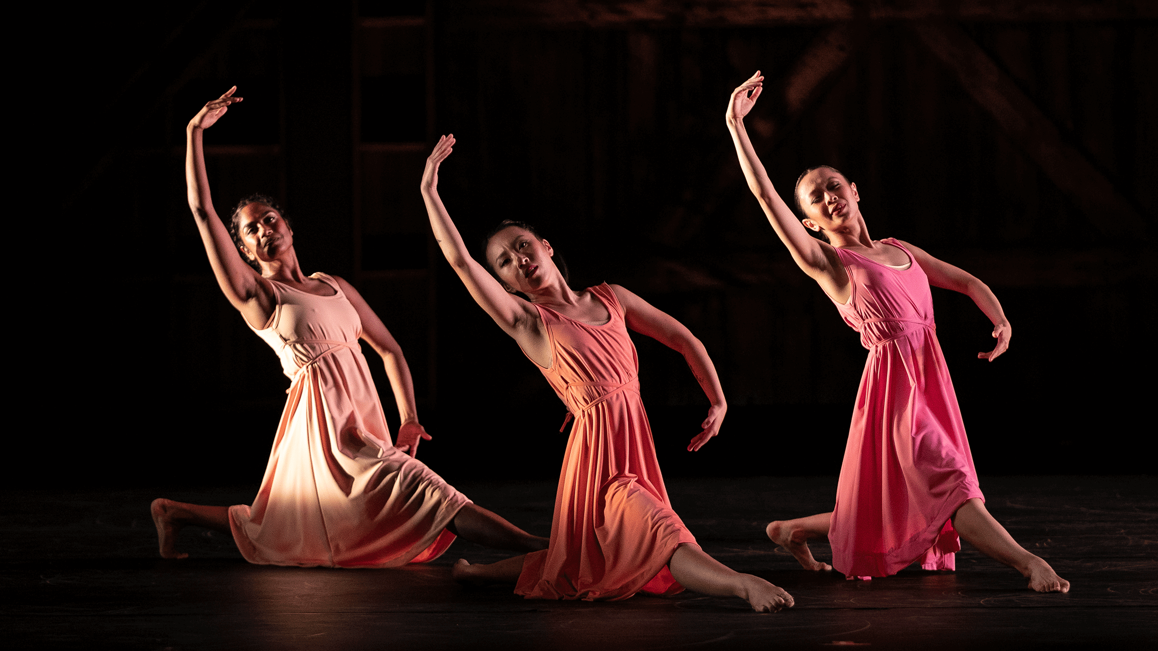 Deepa Liegel, Mariah Gravelin, and Frances Lorraine Samson of Limón Dance Company in 